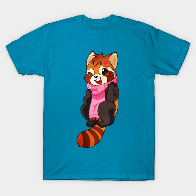 Red panda - Scarf up T-Shirt by Grethe_B